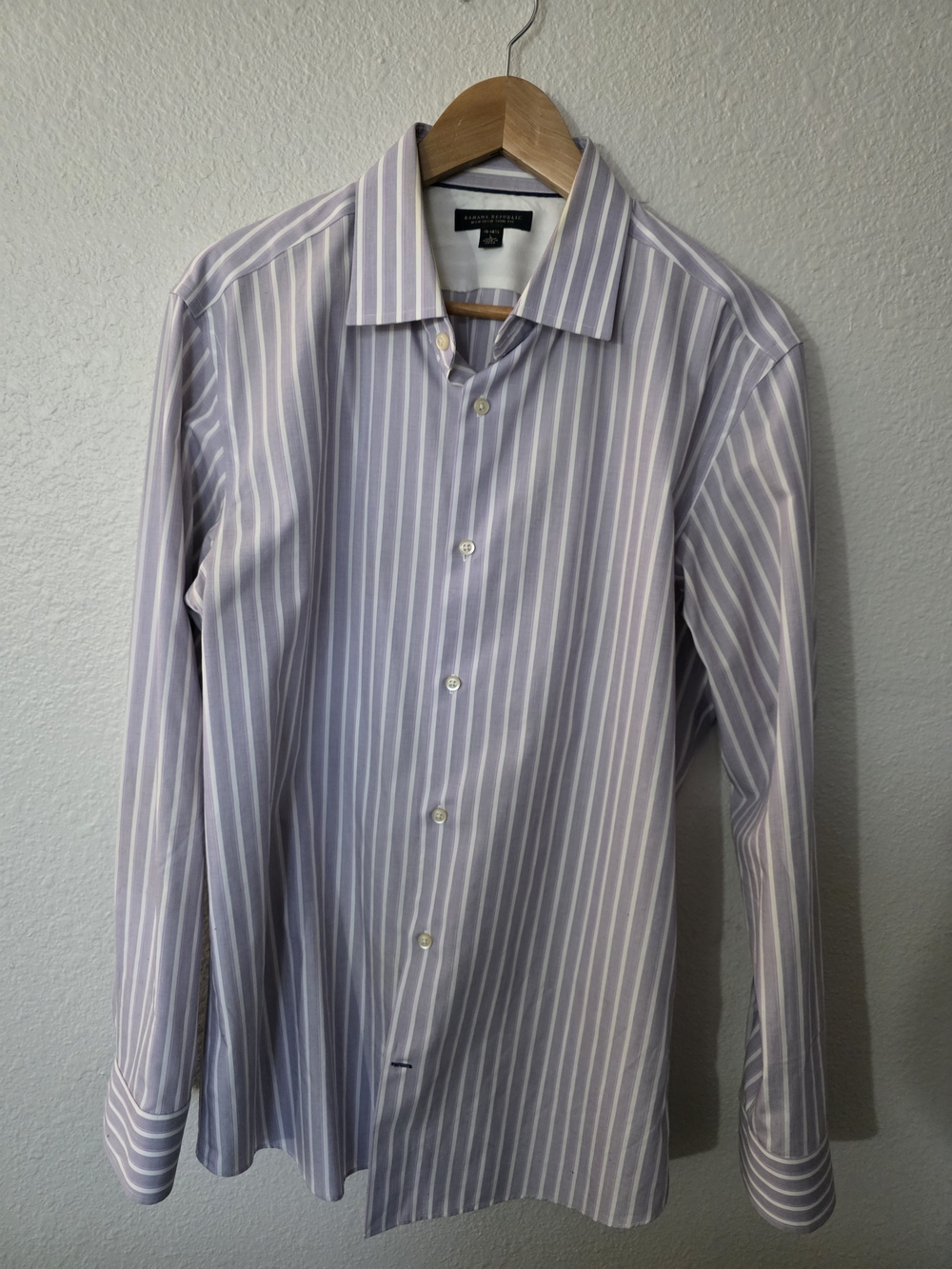 Banana Republic Striped Non Iron Slim Fit Button Down Shirt